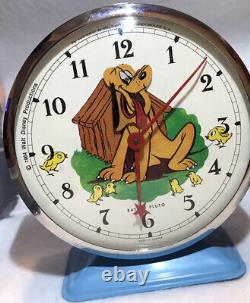 Disney Vintage Bayard 1964 Pluton Réveil Manuel 58ans Menthe En Boîte Rare