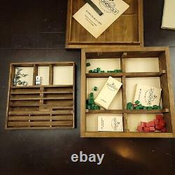 Édition vintage Monopoly dans une boîte en bois de Restoration Hardware, RARE 2010 Parker Bros