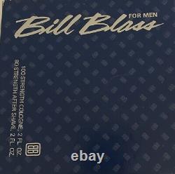 Ensemble Rare Vintage Bill Blass pour hommes, cologne et après-rasage, Neuf dans une boîte en feutre bleu