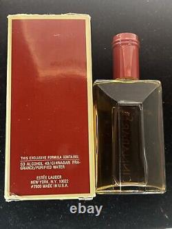 Estée Lauder CINNABAR parfum original vintage FRAGRANCE Rare Splash 2oz avec boîte