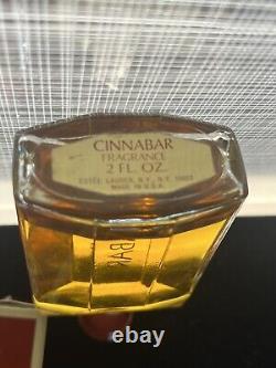 Estée Lauder CINNABAR parfum original vintage FRAGRANCE Rare Splash 2oz avec boîte