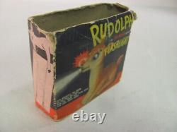 Extrêmement Rare Vintage 1939 Rudolph La Lampe De Poche Rouge De Renne Avec Boîte