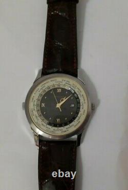 Hommes Vintage Hamilton Monde Heure Watch 8984 Rare New Battery Withbox Works