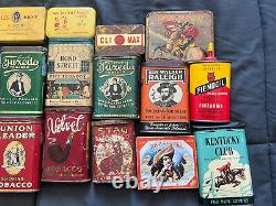 Huge Vintage Tobacco Tin Et Cigar Box Lot! L'adulte Est Propriétaire! Arrêt Super Rare