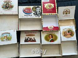 Huge Vintage Tobacco Tin Et Cigar Box Lot! L'adulte Est Propriétaire! Arrêt Super Rare