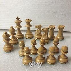 Jeu d'échecs français Chavet vintage rare avec boîte originale Taille 6, Roi 3 5/8