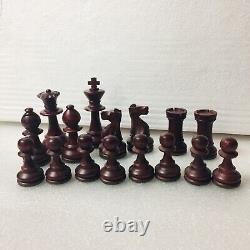 Jeu d'échecs français Chavet vintage rare avec boîte originale Taille 6, Roi 3 5/8