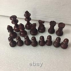 Jeu d'échecs français Chavet vintage rare avec boîte originale Taille 6, Roi 3 5/8