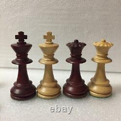 Jeu d'échecs français Chavet vintage rare avec boîte originale Taille 6, Roi 3 5/8