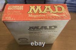 Jeu de cartes MAD Magazine Vintage 1980 de Parker Brothers COMPLET NEUF SOUS BLISTER RARE