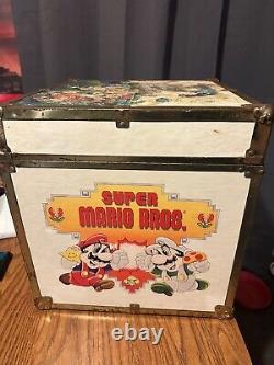 Jeux Vidéos Rare Vintage Nintendo Super Mario Zelda Wood Box Toy Chest Storage 4