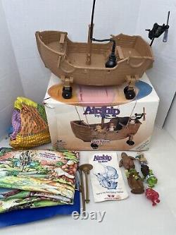 Jouet Airship Teddy Ruxpin vintage de 1985 avec boîte, carte rare et 5 figurines LIRE DES