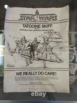 Kenner Vintage Star Wars Tatooine Skiff 1984 Loose Complet Avec Boîte Rare