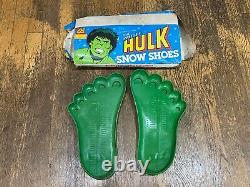 L'incroyable Hulk Snow Shoes + Box Vintage 1980 Rare