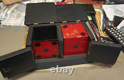 La boîte vintage Deluxe de Abbott's Die Box noire et rare, environ 1950