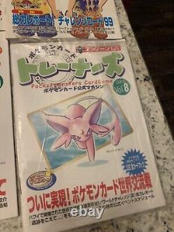 Lot de magazines vintage Pokemon Trainer avec boîte Rare Charizard, espeon +++ Tcg