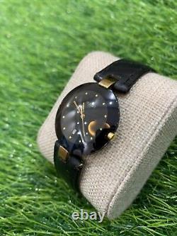 MONTRE VINTAGE RADO COUPOLE ANNÉES 1990 UNISEXE 32MM QUARTZ CÉRAMIQUE NOIRE AVEC BOÎTE RARE