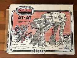 Marcheur impérial AT-AT de Star Wars vintage avec boîte rare canadienne-française fonctionne en 1980