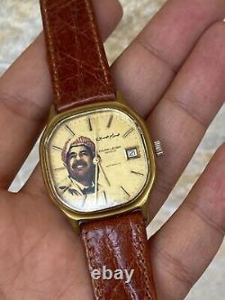 Montre vintage Favre Leuba de Saddam Hussein, Président irakien, Boîte limitée rare Ba'ath