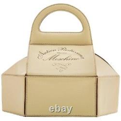 Moschino Rare Vintage Antique Bag Clutch Leather Pastry Box Antica Pasticceria