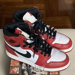 Nike Air Jordan I 1 Chicago Blanc Rouge 1994 Avec Og Box Sz 6 153126-101 Vtg Rare
