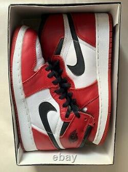 Nike Air Jordan I 1 Chicago Blanc Rouge 1994 Avec Og Box Sz 6 153126-101 Vtg Rare