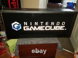 Nintendo Gamecube Box Light Sign Translite Rare Vintage Store Display