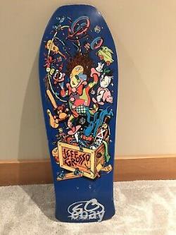 Nos Vintage Jeff Grosso Toy Box Santa Cruz Skateboard Deck Rare Trempette Bleue Roskopp