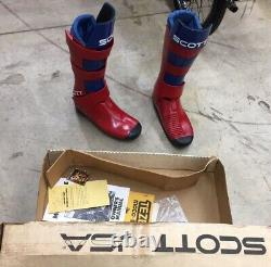 Nos Vintage Scott MX Motocross Boots Original Unused Ahrma Avec Box Rare Collect