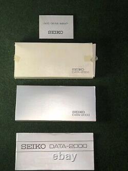 Nouveau Rare Vintage 1984 Nos Seiko Data-2000 Montre Calculatrice De Poignet LCD