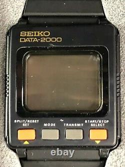 Nouveau Rare Vintage 1984 Nos Seiko Data-2000 Montre Calculatrice De Poignet LCD