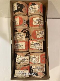 Papier crépon CORONET Halloween vintage (une douzaine de rouleaux) avec boîte originale RARE HTF.