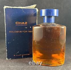 Parfum Chaz pour Homme 8 oz Bouteille Revlon Charlie Division Boîte Originale Rare Vtg