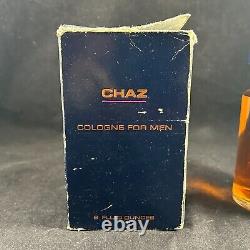 Parfum Chaz pour Homme 8 oz Bouteille Revlon Charlie Division Boîte Originale Rare Vtg