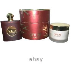 Parfum Vintage Opium Yves Saint Laurent & Crème Corporelle Riche avec Boîte Rare Nouvelle