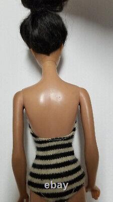 Poupée Barbie brune à queue de cheval Vintage #3 avec boîte d'origine (RARE !)