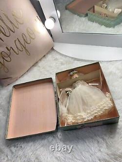 Poupée Cissette Vintage Madame Alexander haute couleur dans sa boîte 755 Rare Mariée Mariage