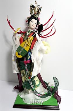 Poupée Geisha Vintage Rare Fait Main Neuve dans la Boîte d'Origine
