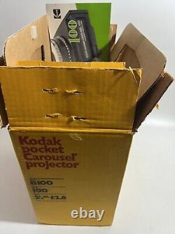 RARE VINTAGE NEUF DANS SON EMBALLAGE D'ORIGINE Projecteur Kodak Pocket Carousel 100 B100