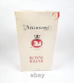RARE Vintage Atkinsons Royal Briar Cologne Grosse Bouteille Avec Boîte
