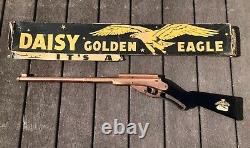Rare 1936 Vintage Working Daisy Bb Gun N ° 50 Jubilee Golden Eagle & Box (fusil)