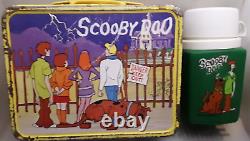 Rare 1973 Scooby Doo Où Es-tu Boîte À Lunch En Métal & Thermos Vintage Boîte À Lunch