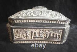 Rare Ancient Egyptian Antiques Box Scarab Déesse Isis, Yeux De Horus Egypte Bc