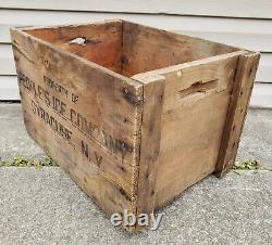 Rare Antique Vintage People's Ice Company Syracuse NY Wooden Crate Box Sign Milk	<br/>
	
 

	<br/>Rare Antique Vintage Caisses en bois People's Ice Company Syracuse NY Sign Milk