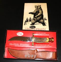 Rare Cas Vintage Kodiak XX États-unis 1965-1969 No Dot Stag Hunting Knife Gaine & Box