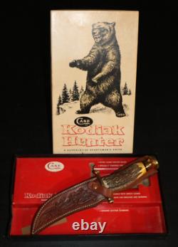 Rare Cas Vintage Kodiak XX États-unis 1965-1969 No Dot Stag Hunting Knife Gaine & Box