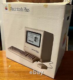 Rare Macintosh Plus Boîte Originale Seulement Vintage Excellent Cond. Mousse D'emballage