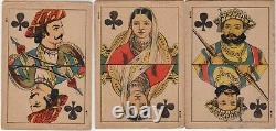 Rare Old Antique Raja Ravi Varma Square Corner Playing Cards Indian Artist Art