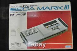 Rare Sega Mark Marque 3 Box Japan Game Console Controller Ac Adaptateur Vintage Ems