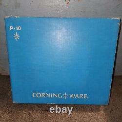 Rare Trouver Dans La Boîte Des Années 1960 Pyrex Vintage Corning Ware P-10 Skillet Avec Couvercle De Couverture